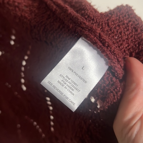 Burgundy Cardigan with pockets - Picture 4 of 6